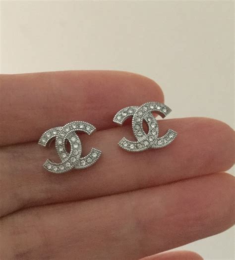 coco chanel earrings silver|Coco Chanel earrings real.